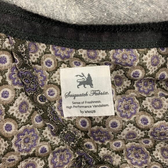 SASQUATCHfabrix Size XL Grey Cotton Silk Crew-Neck T-shirt - Picture 7 of 7